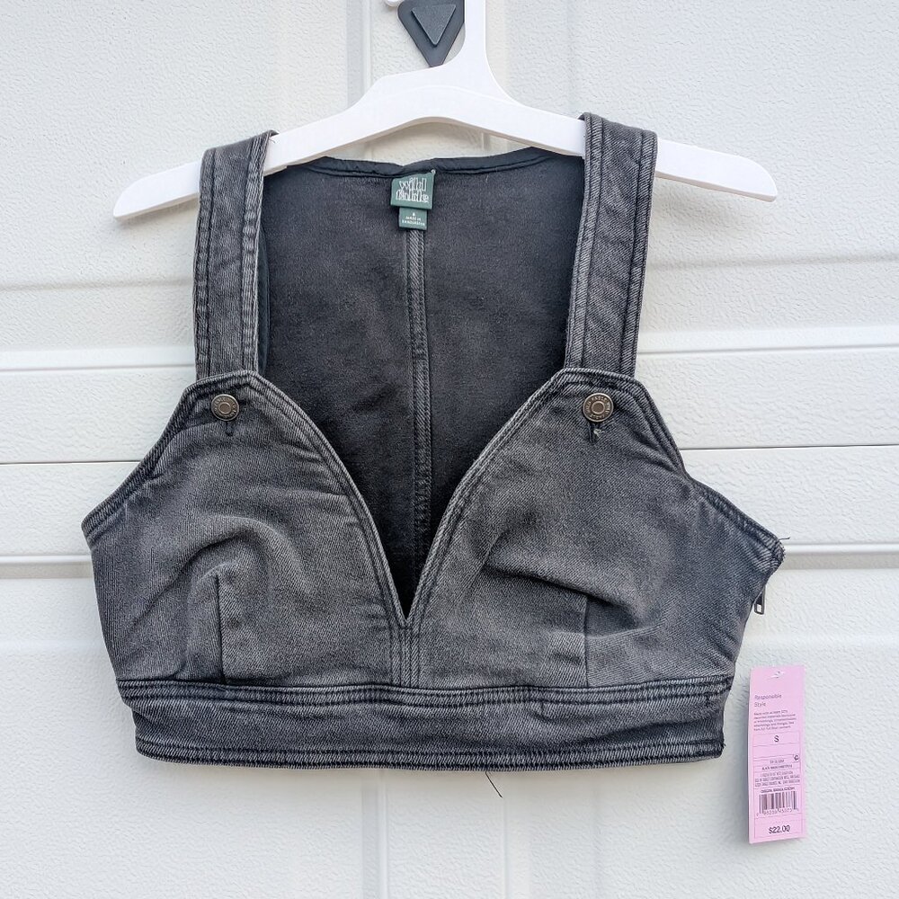 NWT- Small Wild Fable Denim cropped vest